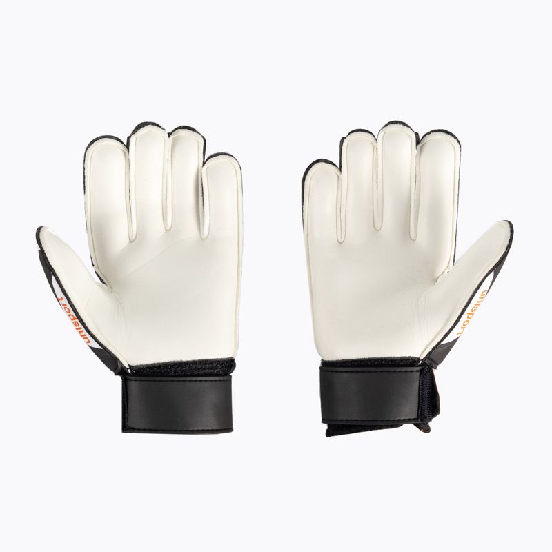 Rękawice bramkarskie uhlsport Speed Contact Starter Soft czarne/białe/neonowe pomarańczowe 2