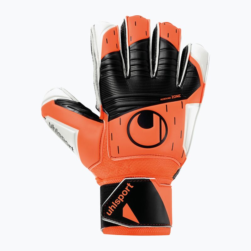 Rękawice bramkarskie uhlsport Soft Resist+ Flex Frame neonowe pomarańczowe/ białe/czarne 5