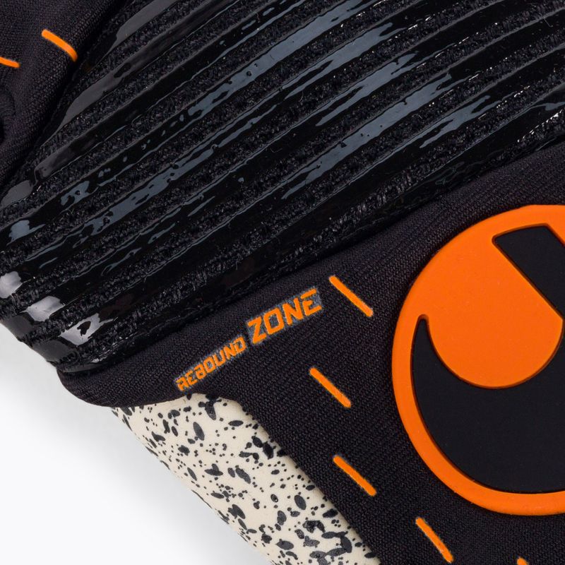Rękawice bramkarskie uhlsport Speed Contact Supergrip+ Reflex czarne/białe/neonowe pomarańczowe 3
