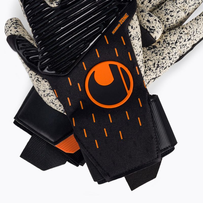 Rękawice bramkarskie uhlsport Speed Contact Supergrip+ Finger Surround czarne/ białe/pomarańczowe 4