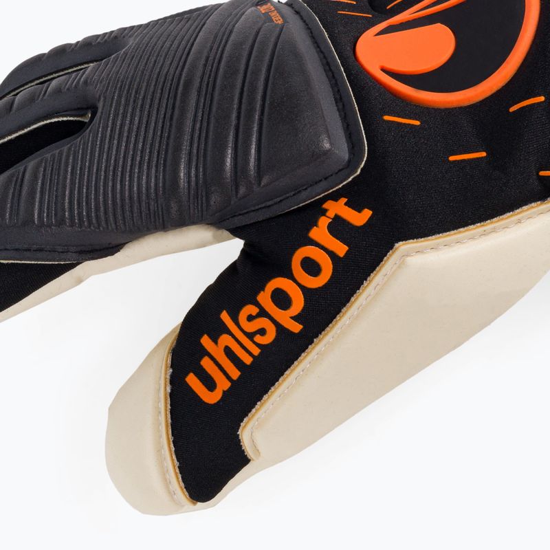 Rękawice bramkarskie uhlsport Speed Contact Absolutgrip Reflex czarne/białe/neonowe pomarańczowe 3