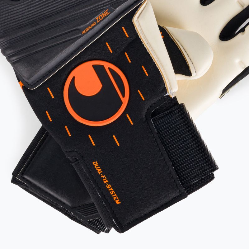 Rękawice bramkarskie uhlsport Speed Contact Absolutgrip Reflex czarne/białe/neonowe pomarańczowe 4