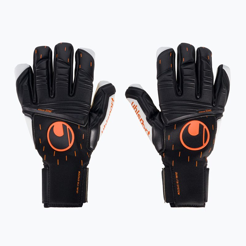 Rękawice bramkarskie uhlsport Speed Contact Absolutgrip Hn czarne/białe/neonowe pomarańczowe