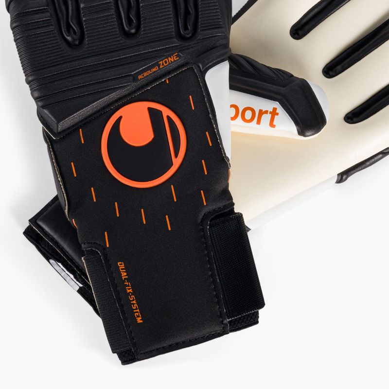 Rękawice bramkarskie uhlsport Speed Contact Absolutgrip Hn czarne/białe/neonowe pomarańczowe 4