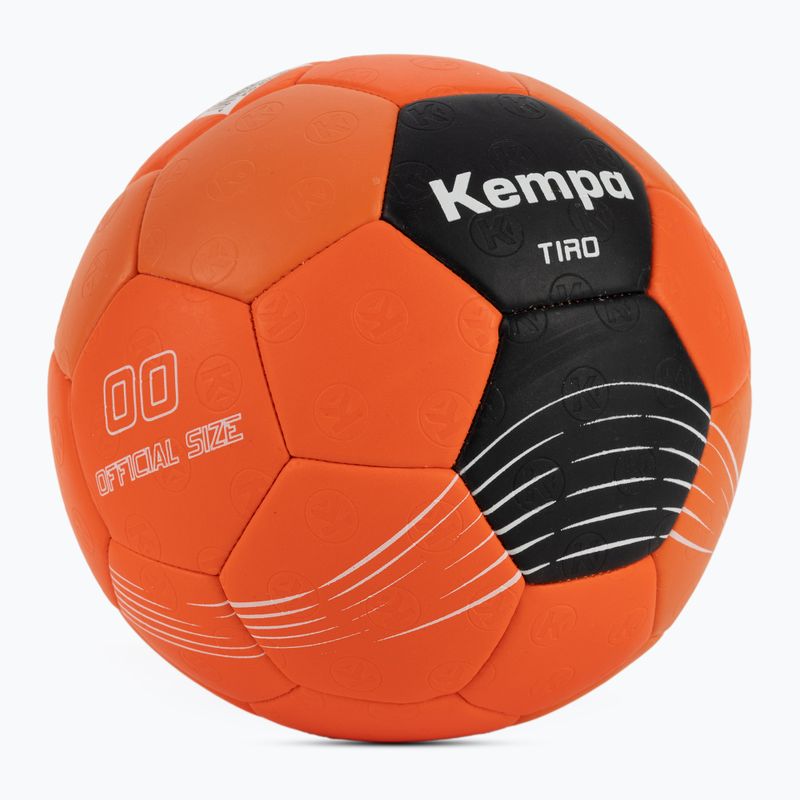 Piłka do piłki ręcznej dziecięca Kempa Tiro neonowa pomarańczowa/czarna rozmiar 00 2