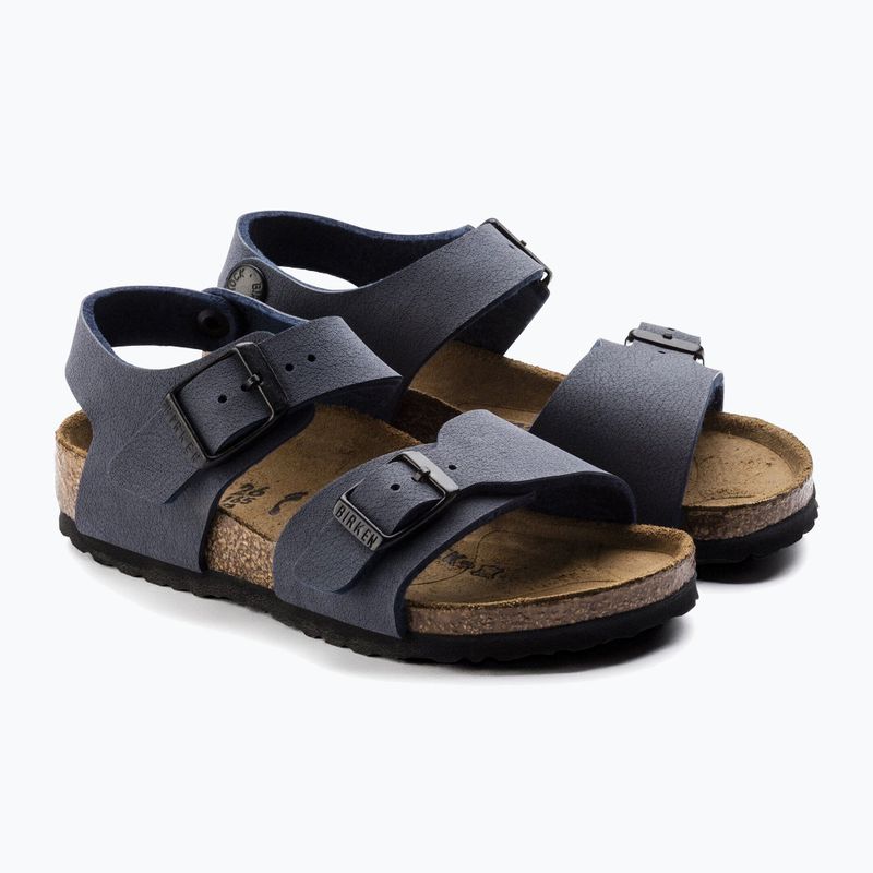 Sandały dziecięce BIRKENSTOCK New York Birkibuc Narrow navy 3