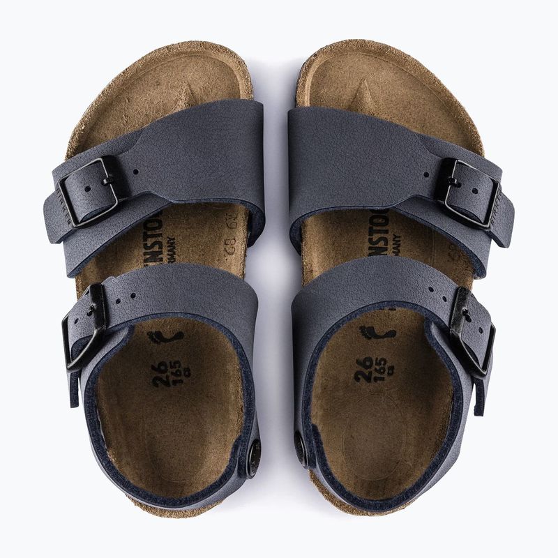 Sandały dziecięce BIRKENSTOCK New York Birkibuc Narrow navy 4