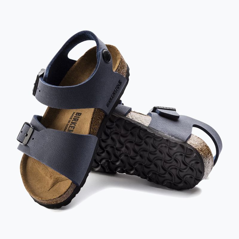 Sandały dziecięce BIRKENSTOCK New York Birkibuc Narrow navy 5