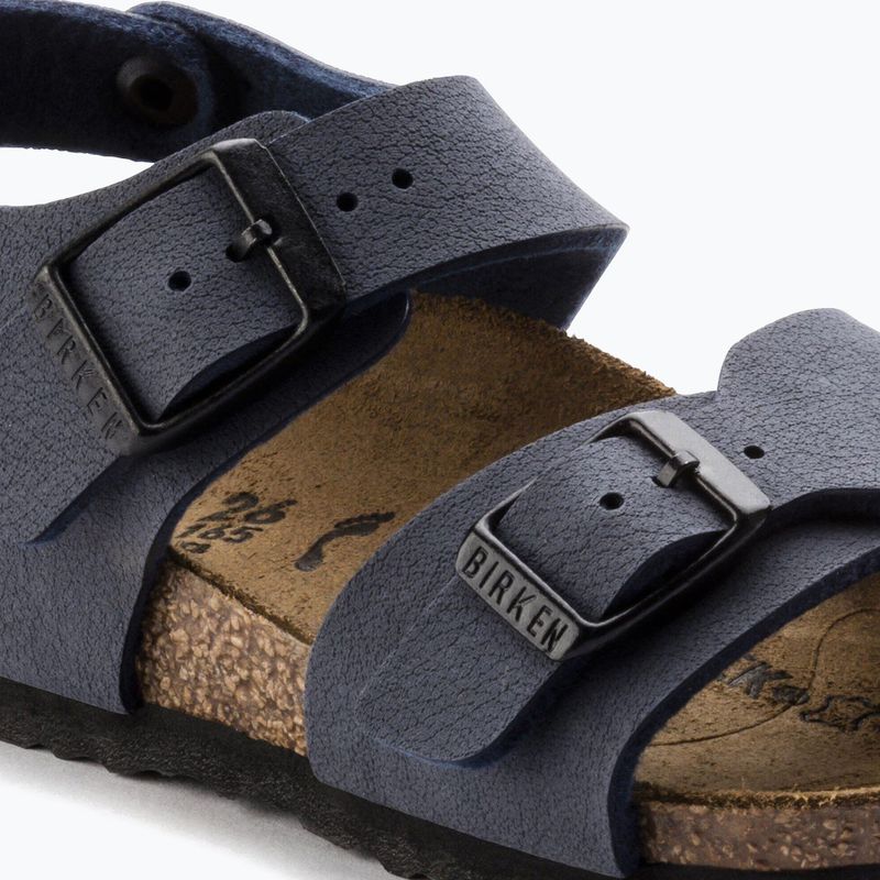 Sandały dziecięce BIRKENSTOCK New York Birkibuc Narrow navy 6