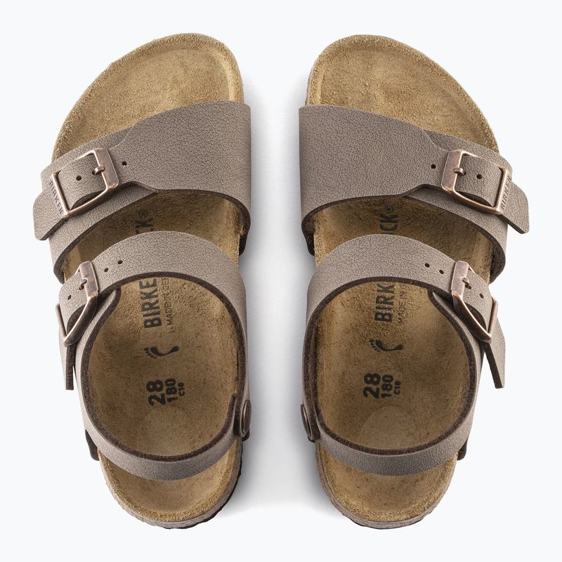 Sandały dziecięce BIRKENSTOCK New York Birkibuc Narrow mocha 4