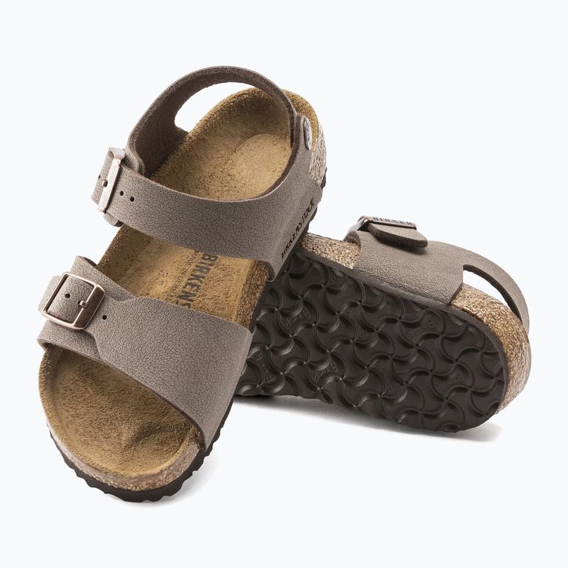 Sandały dziecięce BIRKENSTOCK New York Birkibuc Narrow mocha 5