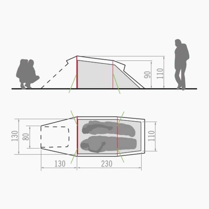 Namiot trekkingowy 2-osobowy VAUDE Arco buckeye 4