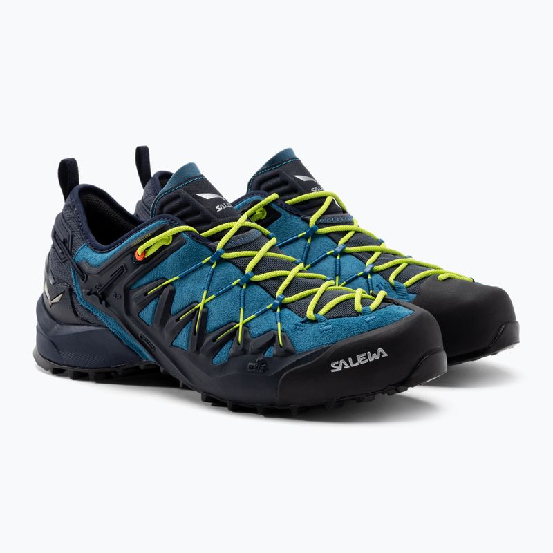 Buty podejściowe męskie Salewa Wildfire Edge premium navy/fluo yellow 5