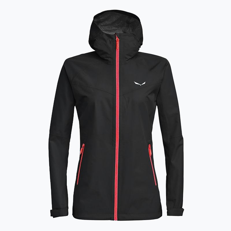 Kurtka przeciwdeszczowa damska Salewa Puez Aqua 3 PTX black out/fluo coral 7