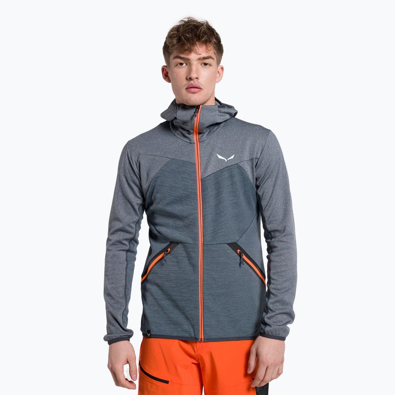 Bluza trekkingowa męska Salewa Puez Melange PL FZ Hoody premium navy melange