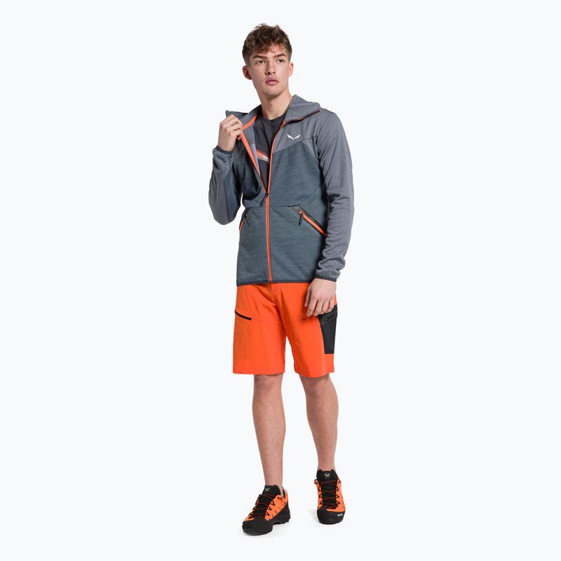Bluza trekkingowa męska Salewa Puez Melange PL FZ Hoody premium navy melange 2