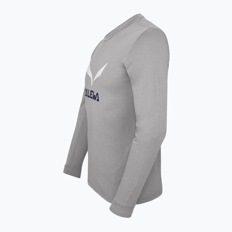 Longsleeve trekkingowy męski Salewa Solidlogo Dry heather grey 5