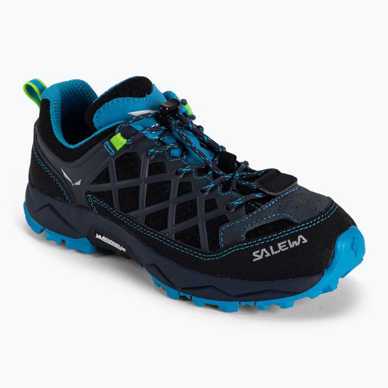 Buty trekkingowe dziecięce Salewa Wildfire ombre blue/fluo green