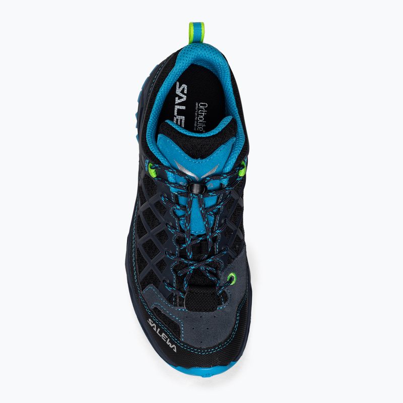 Buty trekkingowe dziecięce Salewa Wildfire ombre blue/fluo green 6
