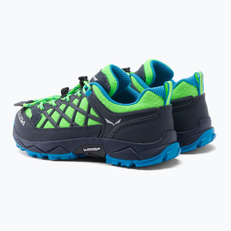 Buty trekkingowe dziecięce Salewa Wildfire fluo green/blue danube 3