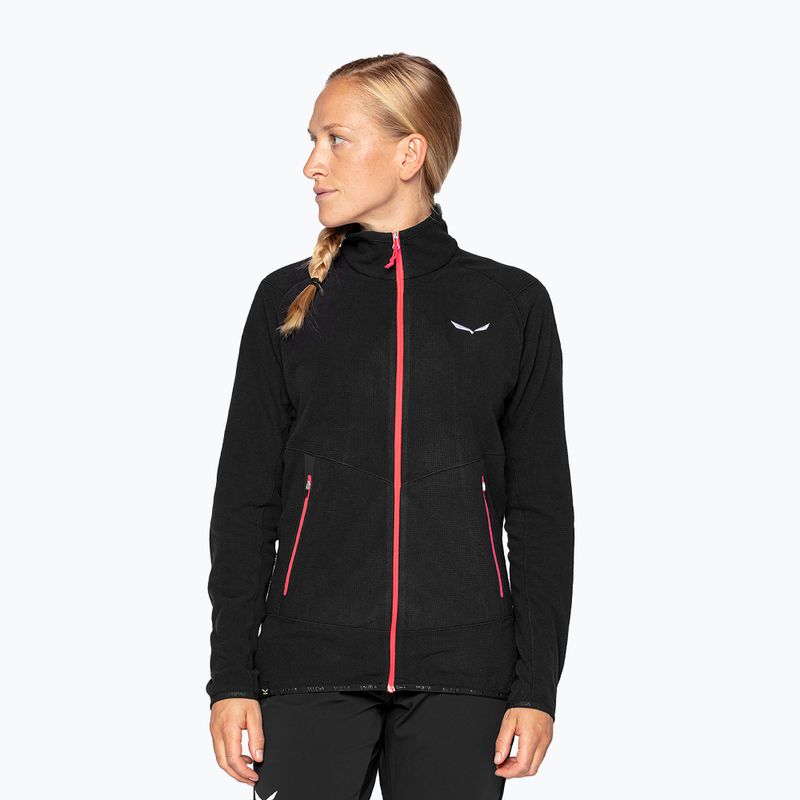 Bluza trekkingowa damska Salewa Paganella PL black out/fluo coral