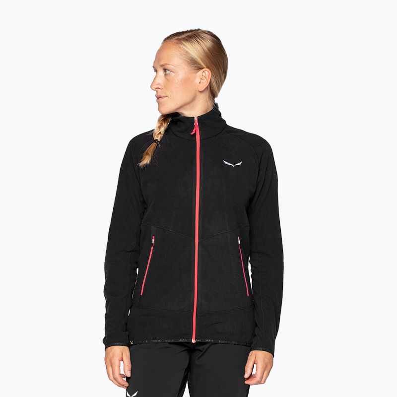 Bluza trekkingowa damska Salewa Paganella PL black out/fluo coral 3