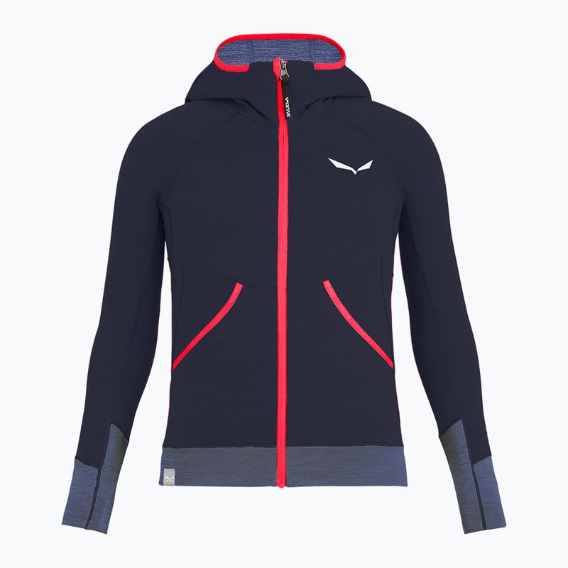 Bluza trekkingowa dziecięca Salewa Puez Hybrid PL FZ Hoody navy blazer melange