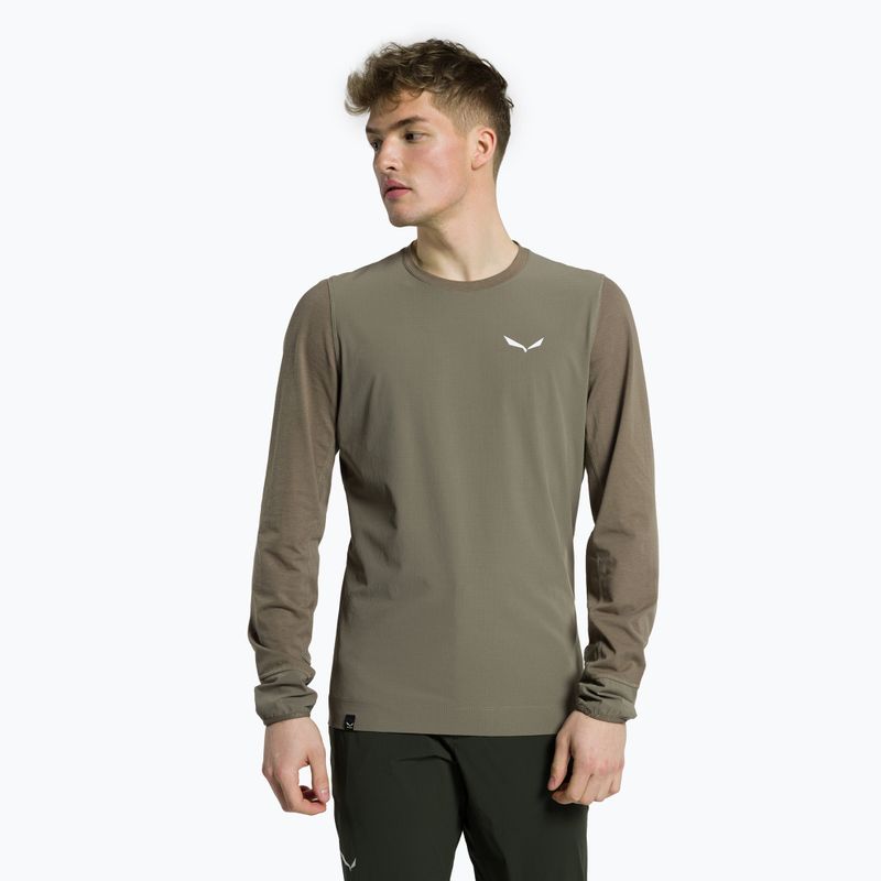 Longsleeve wspinaczkowy męski Salewa Lavaredo Hemp Print bungee cord