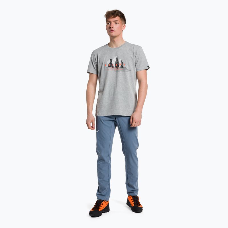 Koszulka trekkingowa męska Salewa Lines Graphic Dry heather grey 2