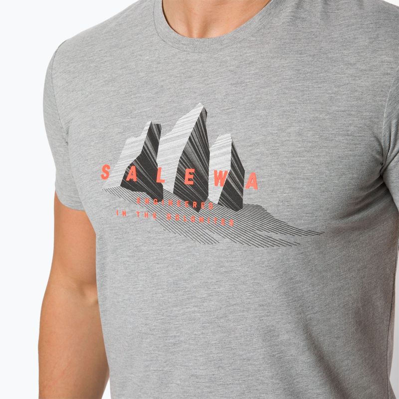 Koszulka trekkingowa męska Salewa Lines Graphic Dry heather grey 4