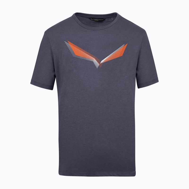 Koszulka trekkingowa męska Salewa Lines Graphic Dry premium navy melange 4
