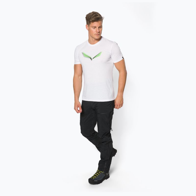Koszulka trekkingowa męska Salewa Lines Graphic Dry optical white 2