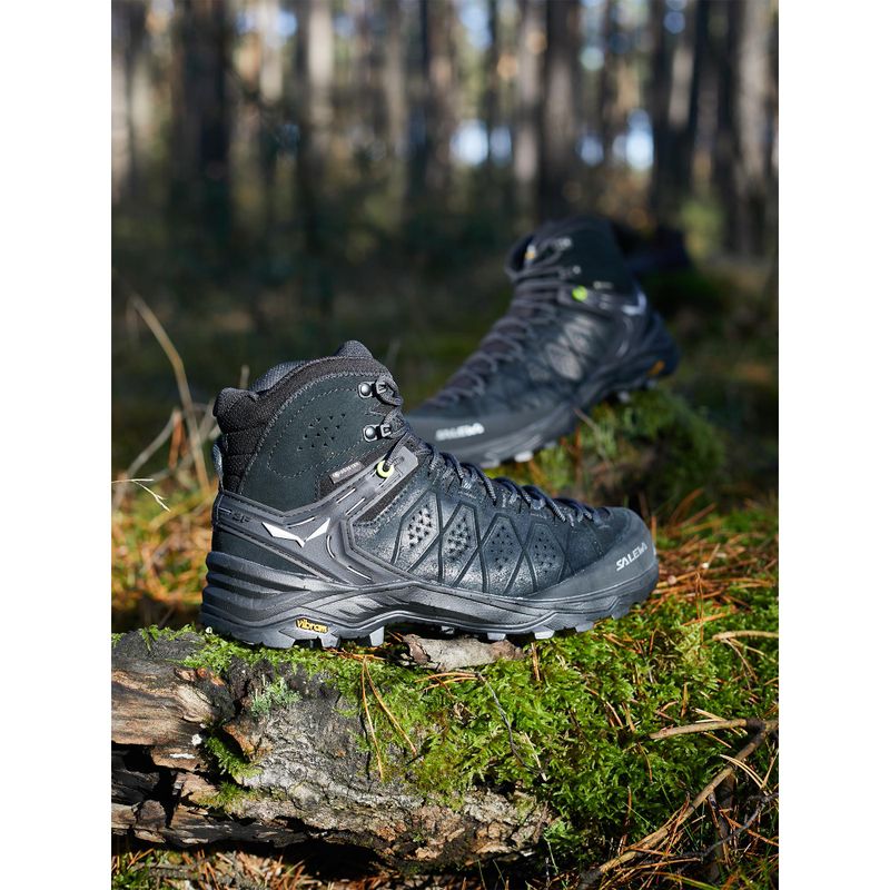 Buty trekkingowe męskie Salewa Alp Trainer 2 Mid GTX black/black 12