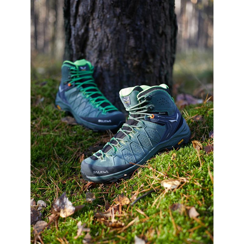 Buty trekkingowe męskie Salewa Alp Trainer 2 Mid GTX raw green/pale frog 9