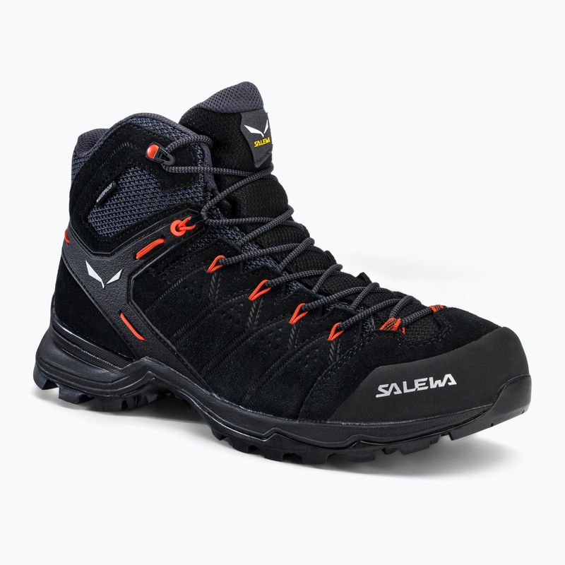 Buty trekkingowe męskie Salewa Alp Mate Mid WP black out/fluo orange