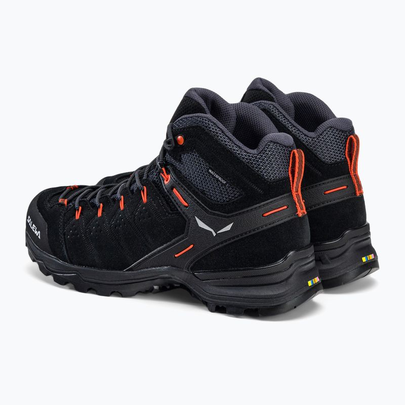 Buty trekkingowe męskie Salewa Alp Mate Mid WP black out/fluo orange 3