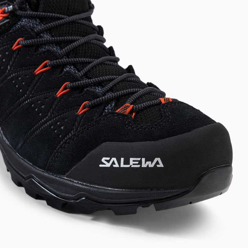 Buty trekkingowe męskie Salewa Alp Mate Mid WP black out/fluo orange 7