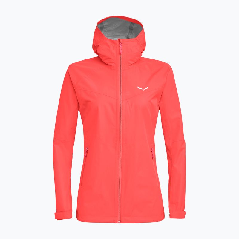Kurtka przeciwdeszczowa damska Salewa Puez Aqua 3 PTX fluo coral