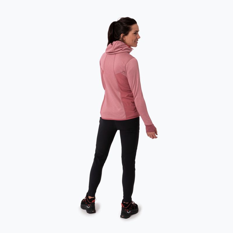 Bluza trekkingowa damska Salewa Puez Hybrid PL FZ Hoody mauvemood melange/fluo coral 2