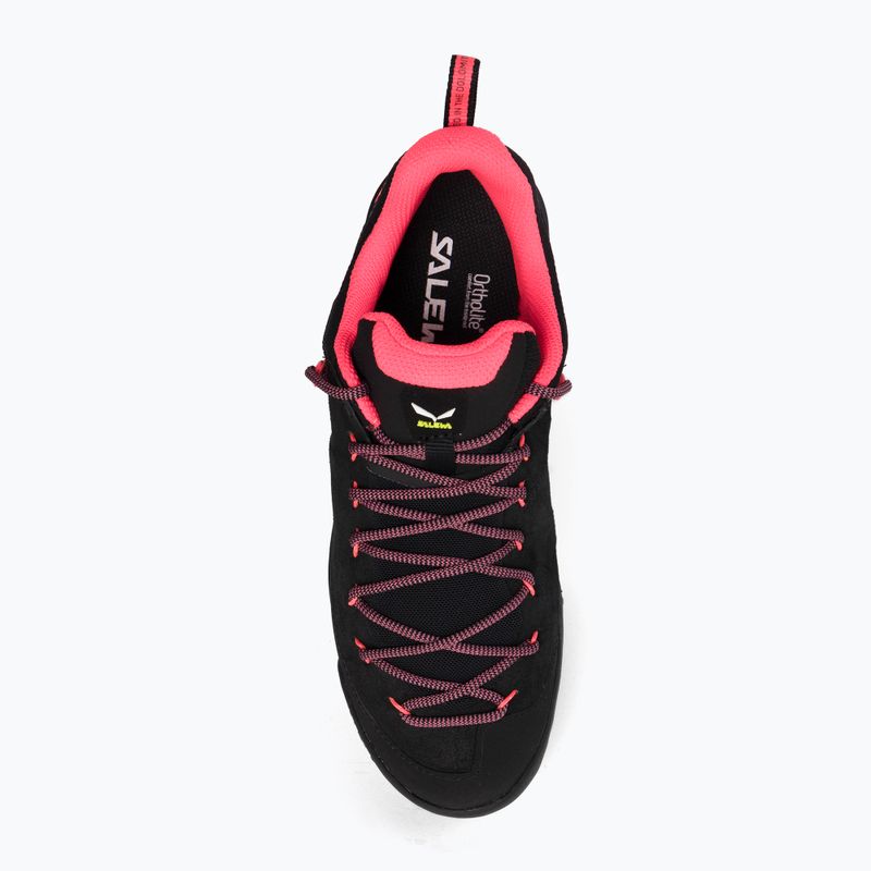 Buty podejściowe damskie Salewa Wildfire Leather black/fluo coral 6