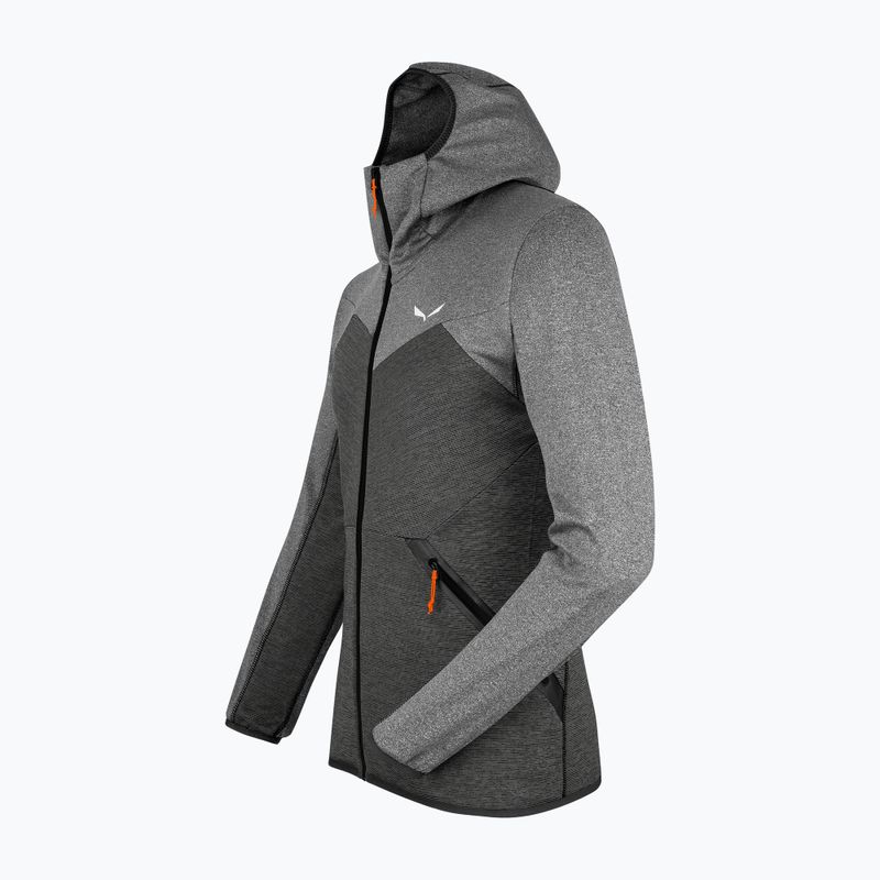 Bluza trekkingowa męska Salewa Puez Melange PL FZ Hoody black out melange 4
