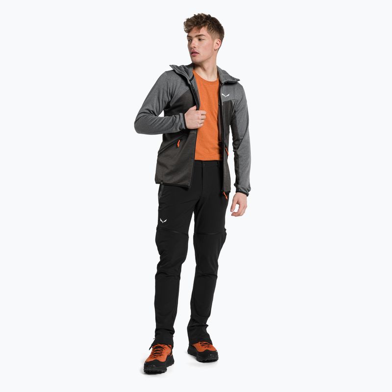 Bluza trekkingowa męska Salewa Puez Melange PL FZ Hoody black out melange 2