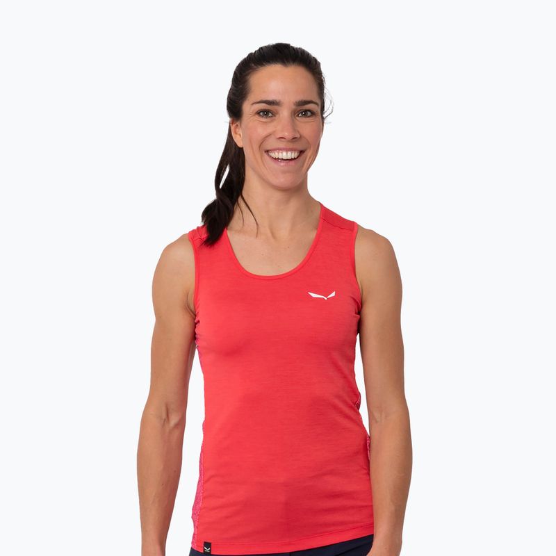 Koszulka trekkingowa damska Salewa Puez Graphic Dry Tank calypso coral melange