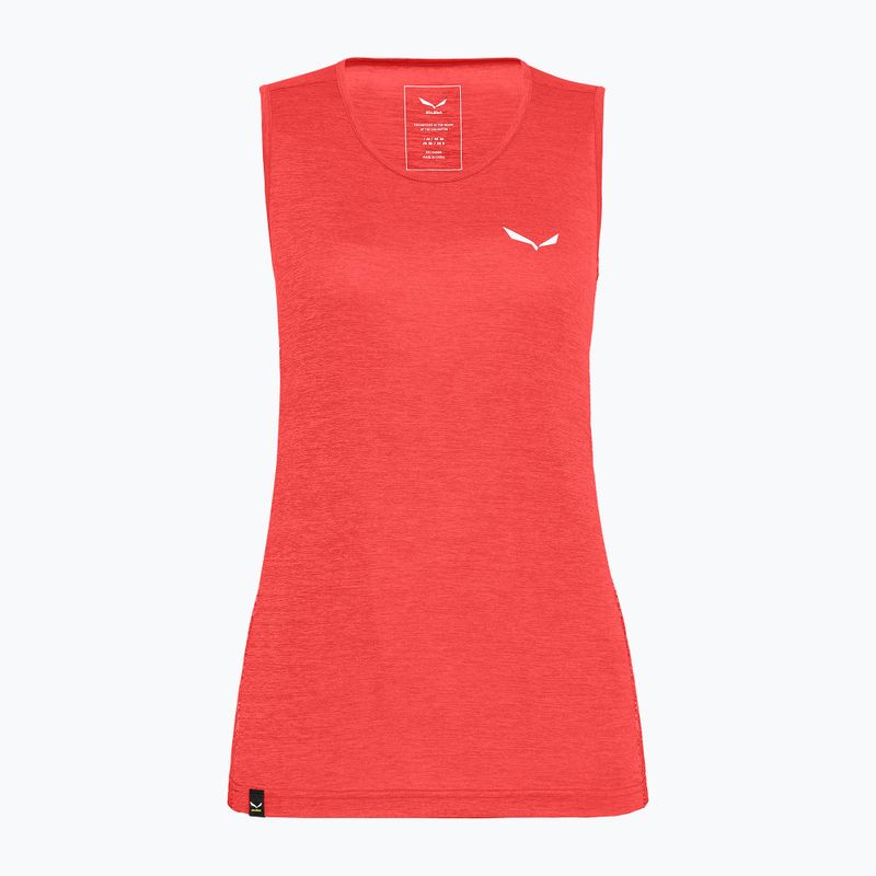 Koszulka trekkingowa damska Salewa Puez Graphic Dry Tank calypso coral melange 4