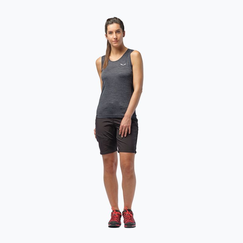 Koszulka trekkingowa damska Salewa Puez Graphic Dry Tank black out melange 2