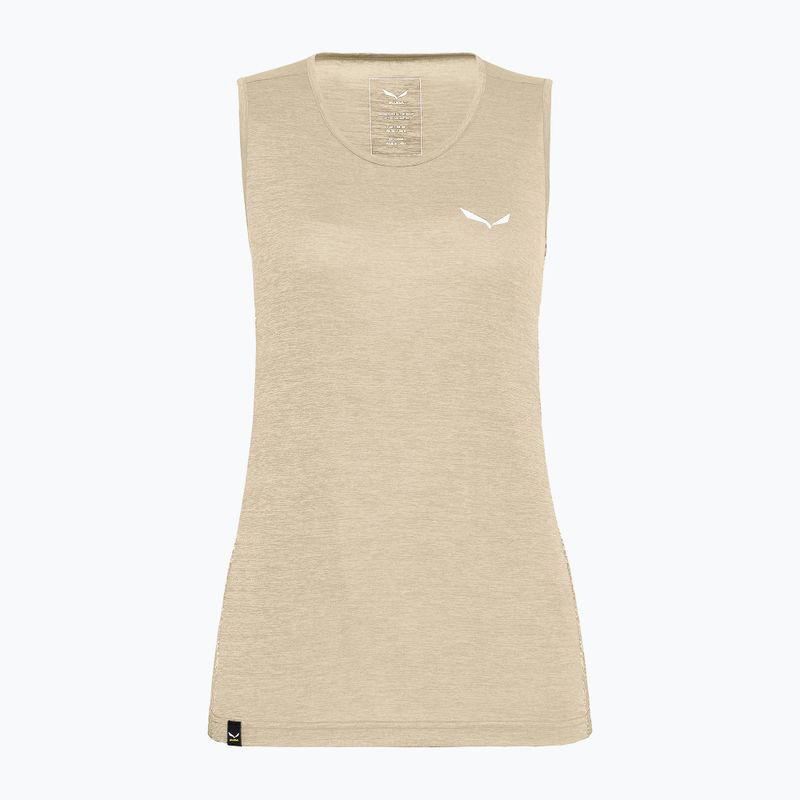 Koszulka trekkingowa damska Salewa Puez Graphic Dry Tank oatmeal melange
