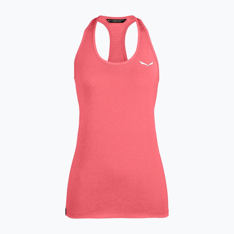 Koszulka trekkingowa damska Salewa Agner Hybrid Dry Tank calypso coral mel 4
