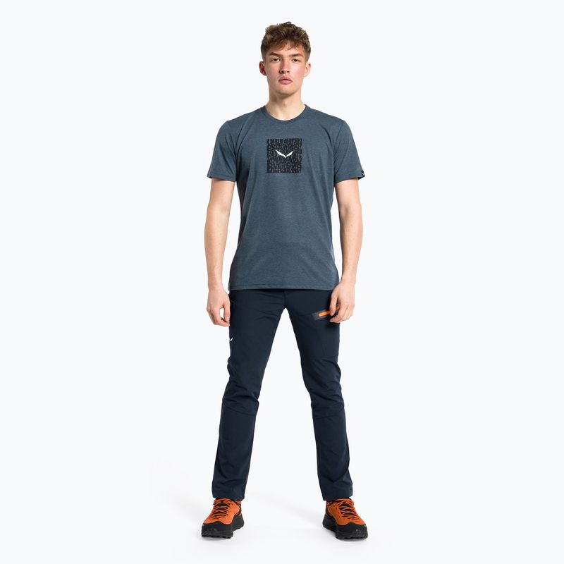 Koszulka trekkingowa męska Salewa Pure Box Dry dark denim melange 2