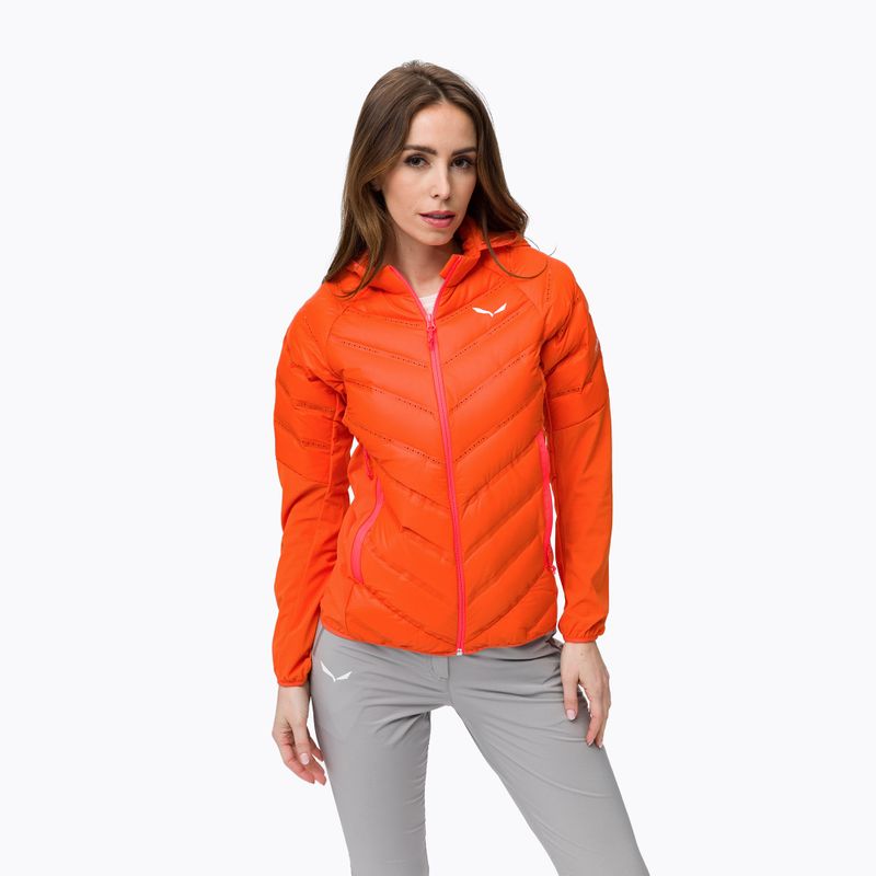 Kurtka hybrydowa damska Salewa Agner Hybrid RDS red/orange
