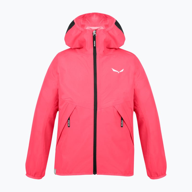 Kurtka przeciwdeszczowa dziecięca Salewa Aqua PTX calypso coral 4